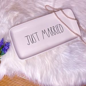 Rae Dunn “ Just Married “ Bridal Platter NWT